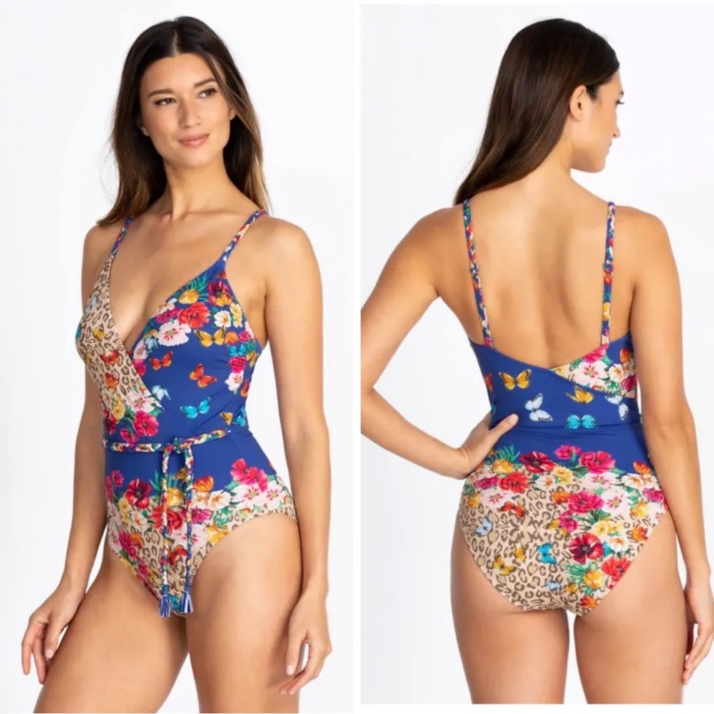 NWT Johnny Was Fleur Braided Wrap One Piece Swimsuit - Picture 4 of 6